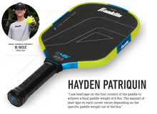 Load image into Gallery viewer, NEW! Franklin C45° Carbon Fiber Paddle - 14mm - Blue - with Free Weights!