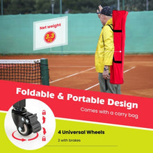 Load image into Gallery viewer, Foldable Pickleball Cart with Lockable Wheels and Removable Bag | Red | 150 balls