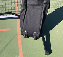 Load image into Gallery viewer, Dinkum® pickleball net. Carry bag with wheels can fit 4 paddles! Premium quality. High tension net fabric. Quick setup.
