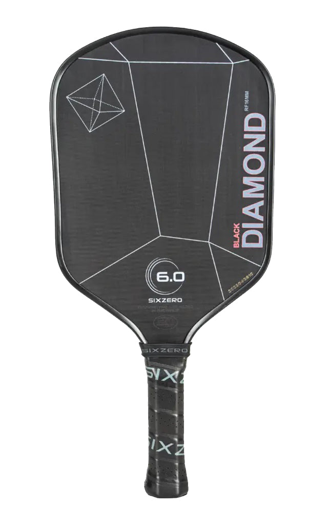 Six Zero Black Diamond Pickleball Paddle - 16mm Power 