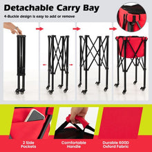 Load image into Gallery viewer, Foldable Pickleball Cart with Lockable Wheels and Removable Bag | Red | 150 balls

