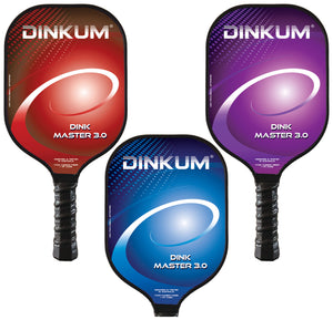Dinkum® Dink Master 3.0. USAPA approved. Massive sweet spot! T700 carbon fibre + poly core pickleball paddle